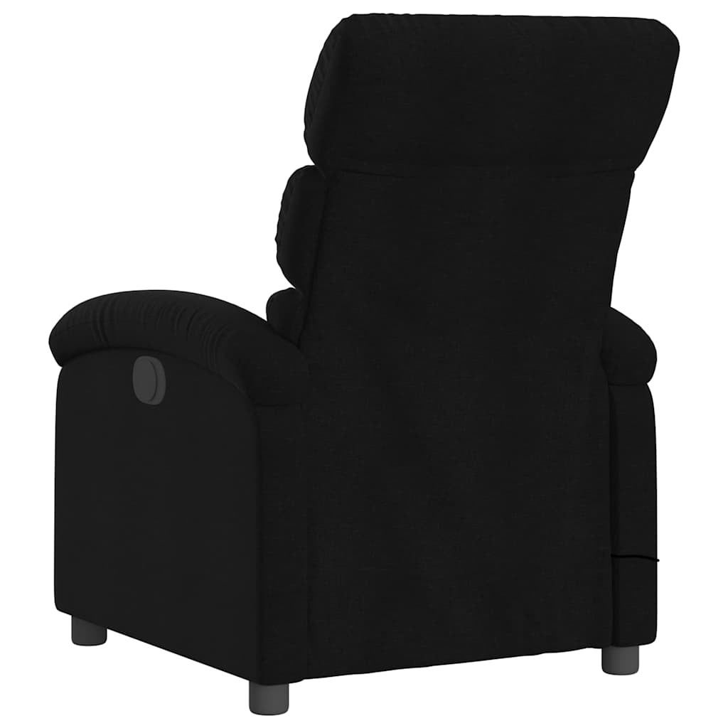 Fauteuil de massage inclinable Noir Tissu - 7
