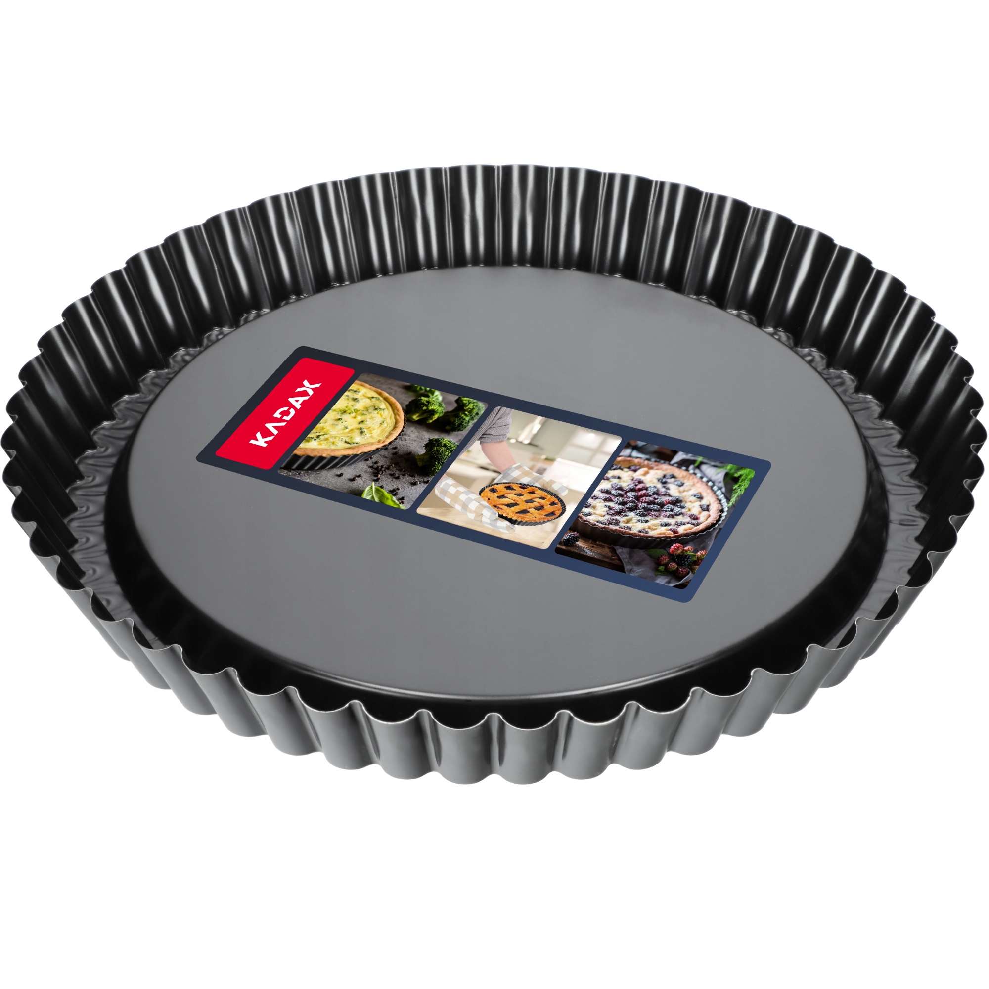 BLACHA FORMA DO TARTY PIECZENIA CIASTA OKRĄGŁA NIEPRZYWIERAJĄCA CIAST 30 cm