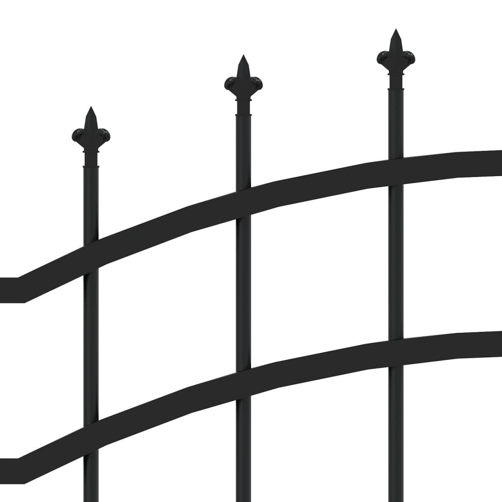 vidaXL Clôture de jardin Woerden avec pointe en forme de lance, noire, 240 x 175 cm, acier - 5