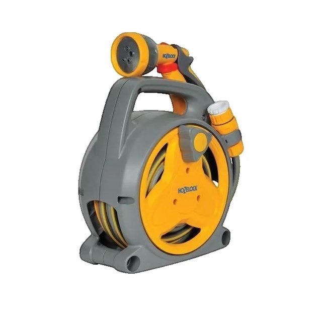 Mini enrouleur de tuyau d'arrosage Hozelock - Long 10m