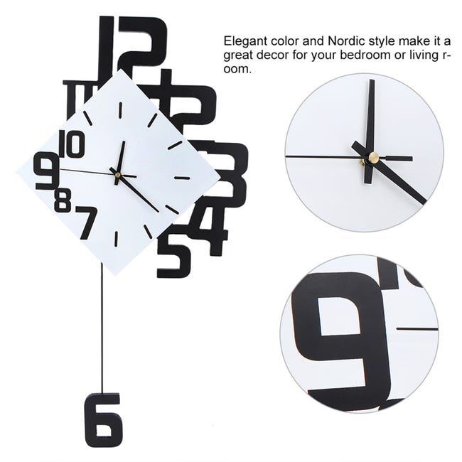 Reloj de pared de hierro forjado estilo nórdico para salón o bar