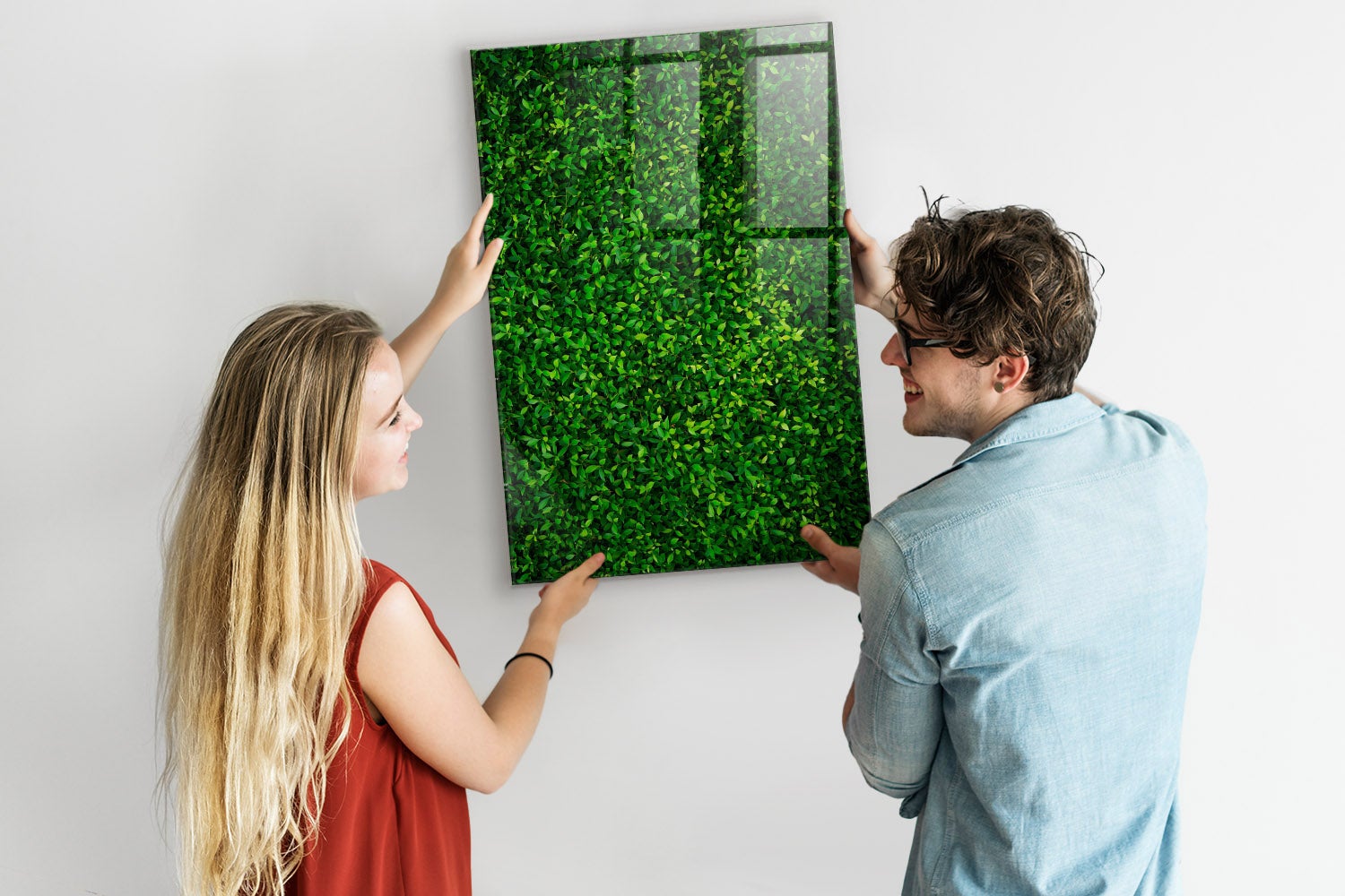 Tableau magnétique mural, Tulup - 60x90 cm - Clôture feuillage, 5 aimants, une éponge, un marqueur blanc - 2