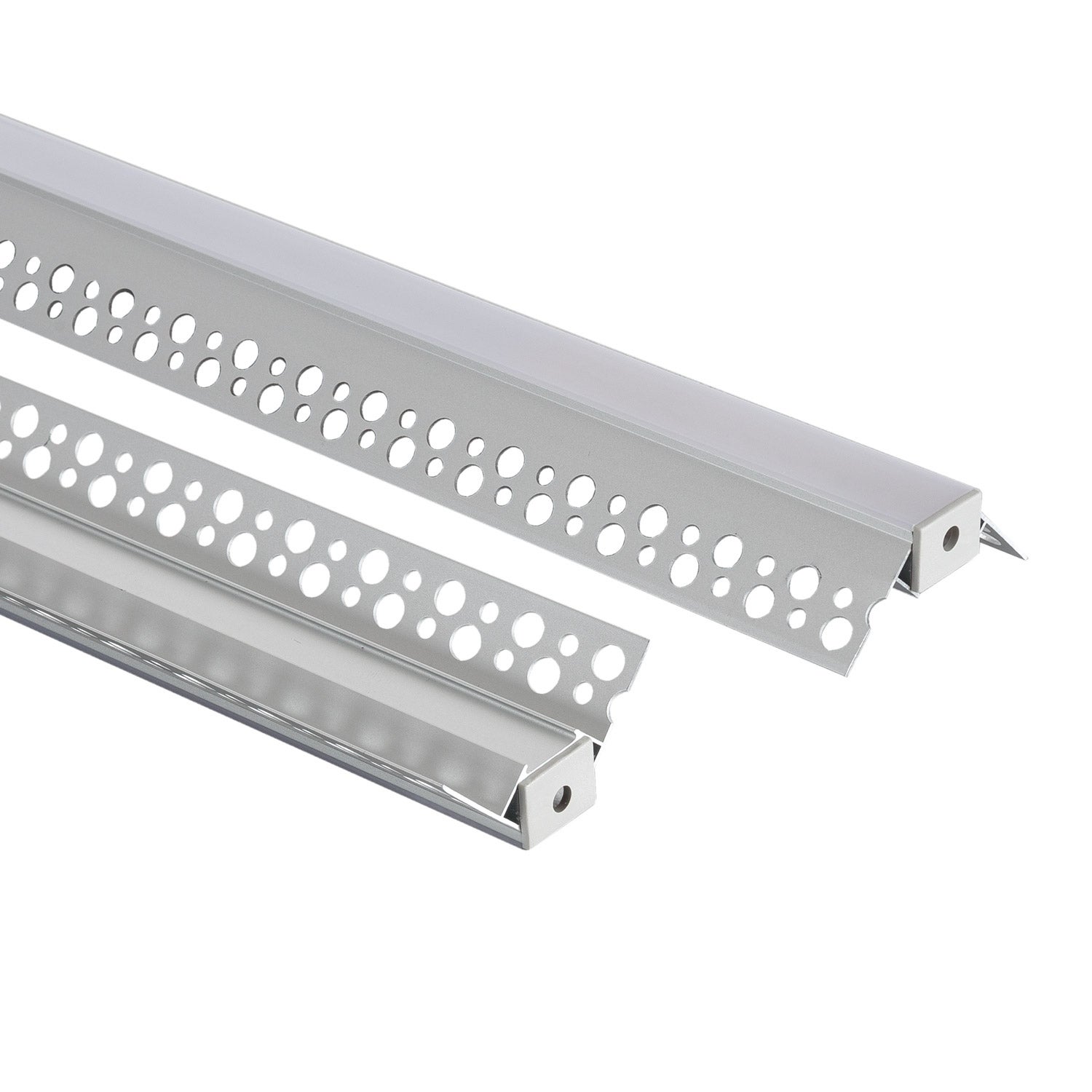 LEDKIA LIGHTING Profilé Aluminium En Saillie pour Rubans LED jusqu'à 15 mm Aluminium 2 m Blanc translucide