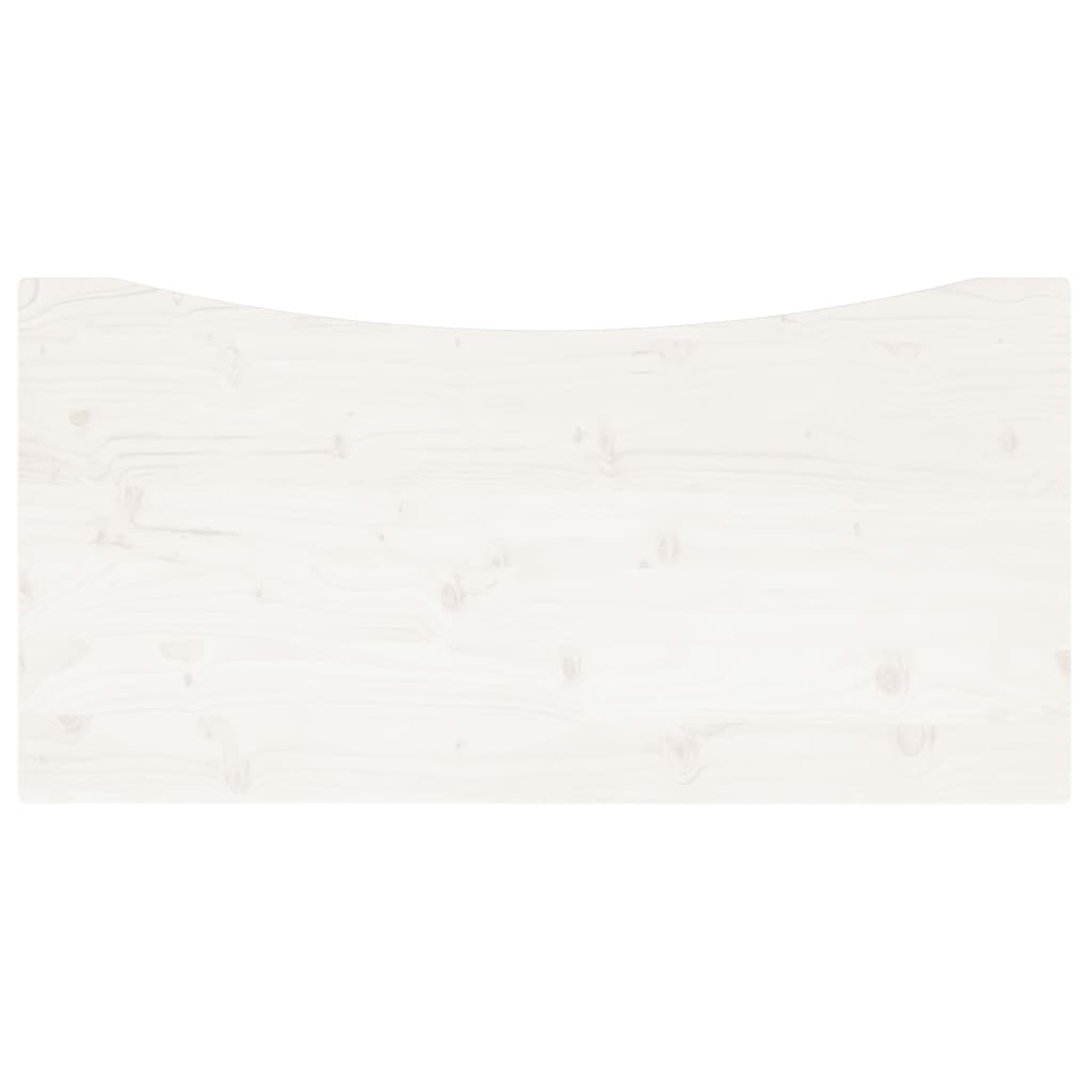 Maison Exclusive - Dessus de bureau blanc 110x60x2,5 cm bois massif de pin - 4
