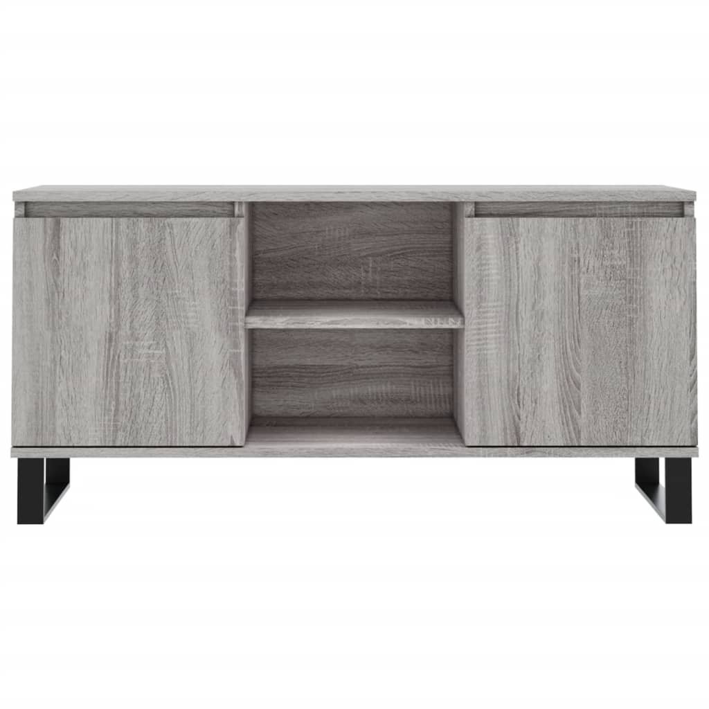 Meuble TV sonoma gris 104x35x50 bois d'ingénierie - 5