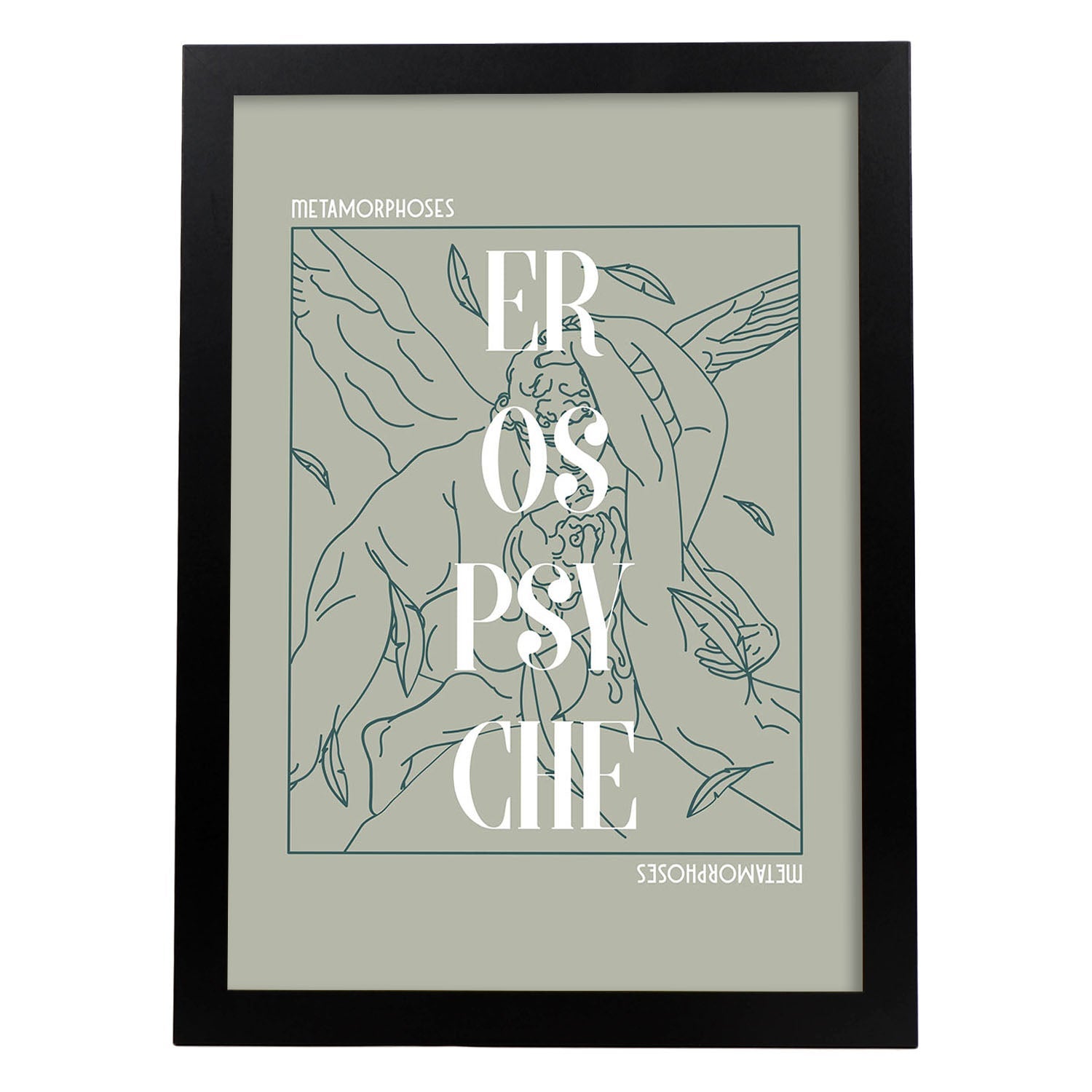 Eros Et Feuille De Psyché. Affiches Avec Des Illustrations Minimalistes ...