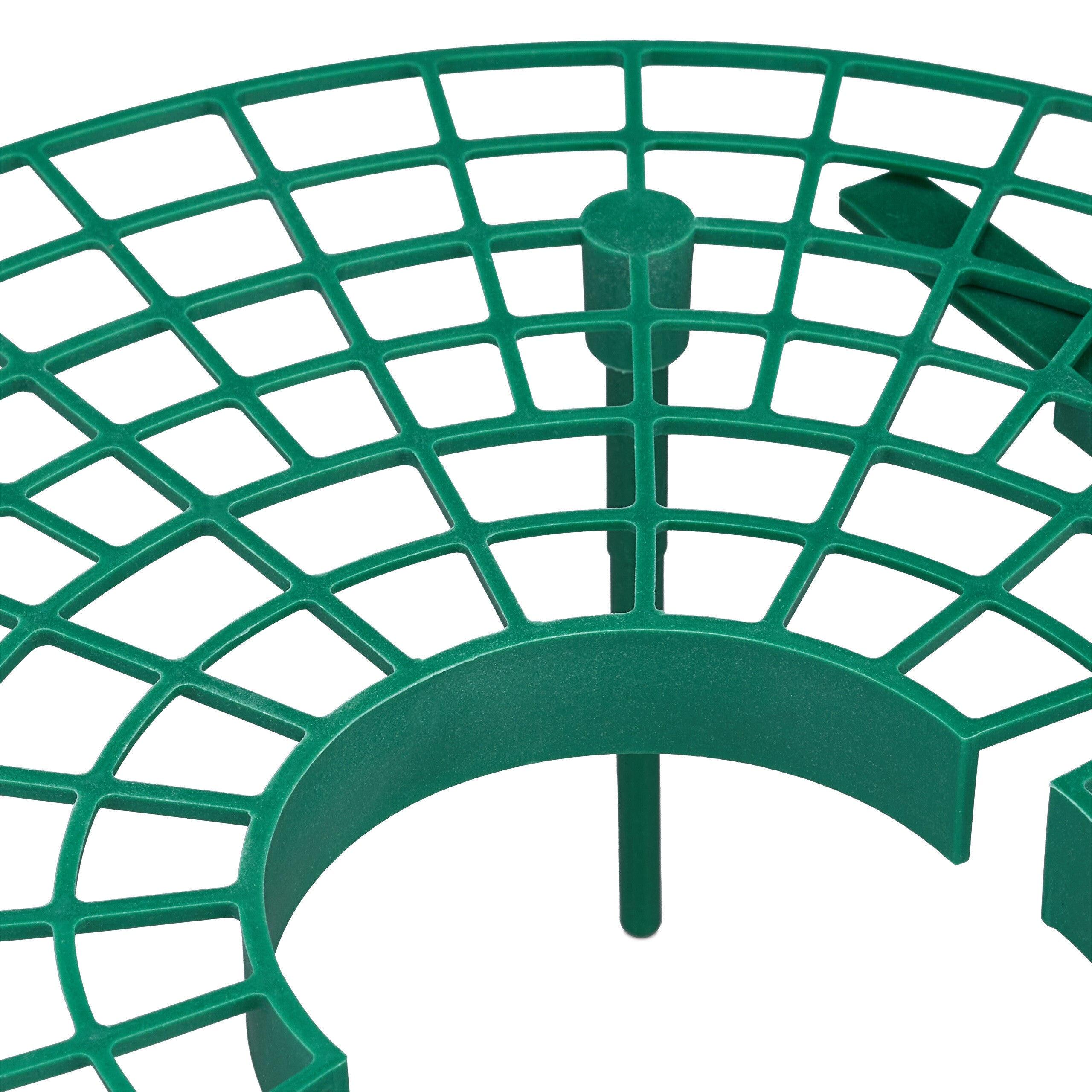 Supports pour fraisiers, lot de 15, 10 x ø 30 cm, plastique PP vert, protection contre limaces, moisissures et pourriture, Relaxdays - 8
