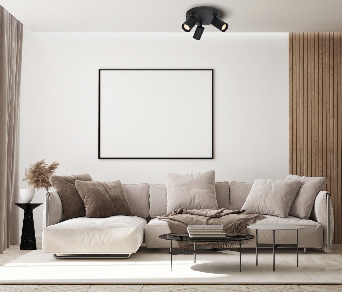 Lampa sufitowa wisząca Nesto czarny piaskowany 3xGU10x10W wym: 13 x 22 x 22 cm aluminium Italux - 3