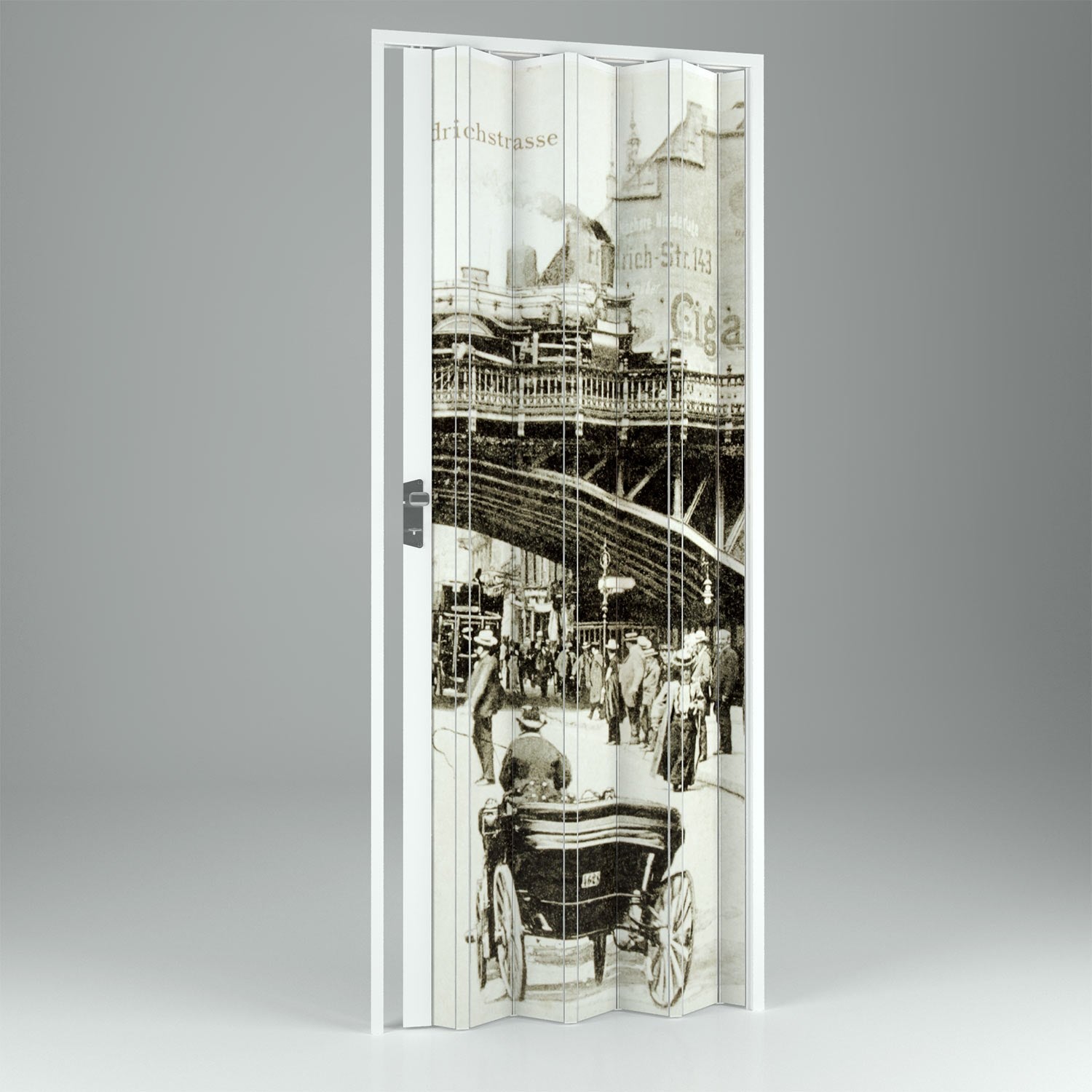 Porte pliante accordéon intérieur en PVC Vintage 89,5x214 cm mod. Vera ...