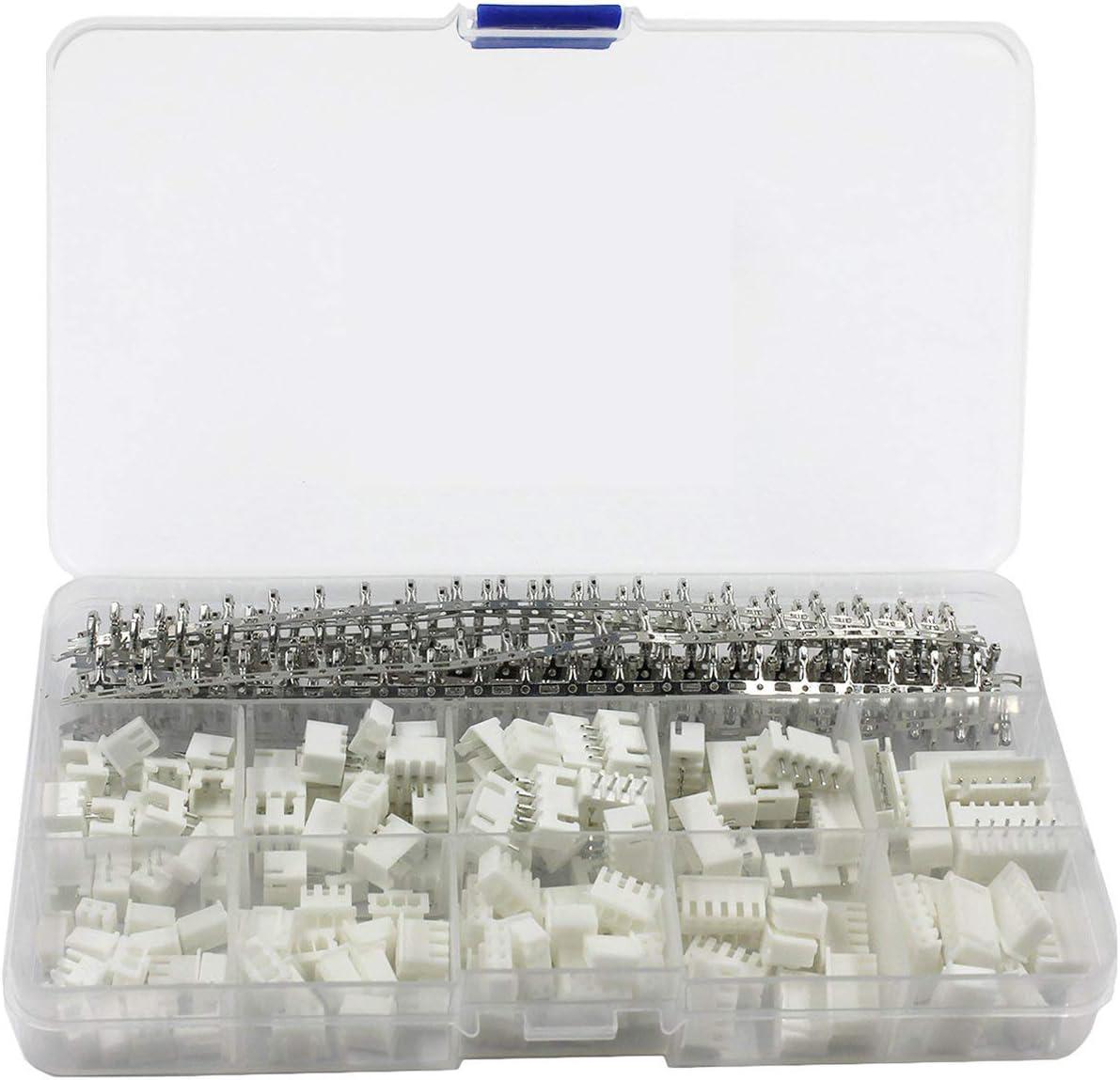 Zestaw 460 złączy QttvbTna, 2.54mm JST-XH, 2/3/4/5/6 pinów, męskie i żeńskie