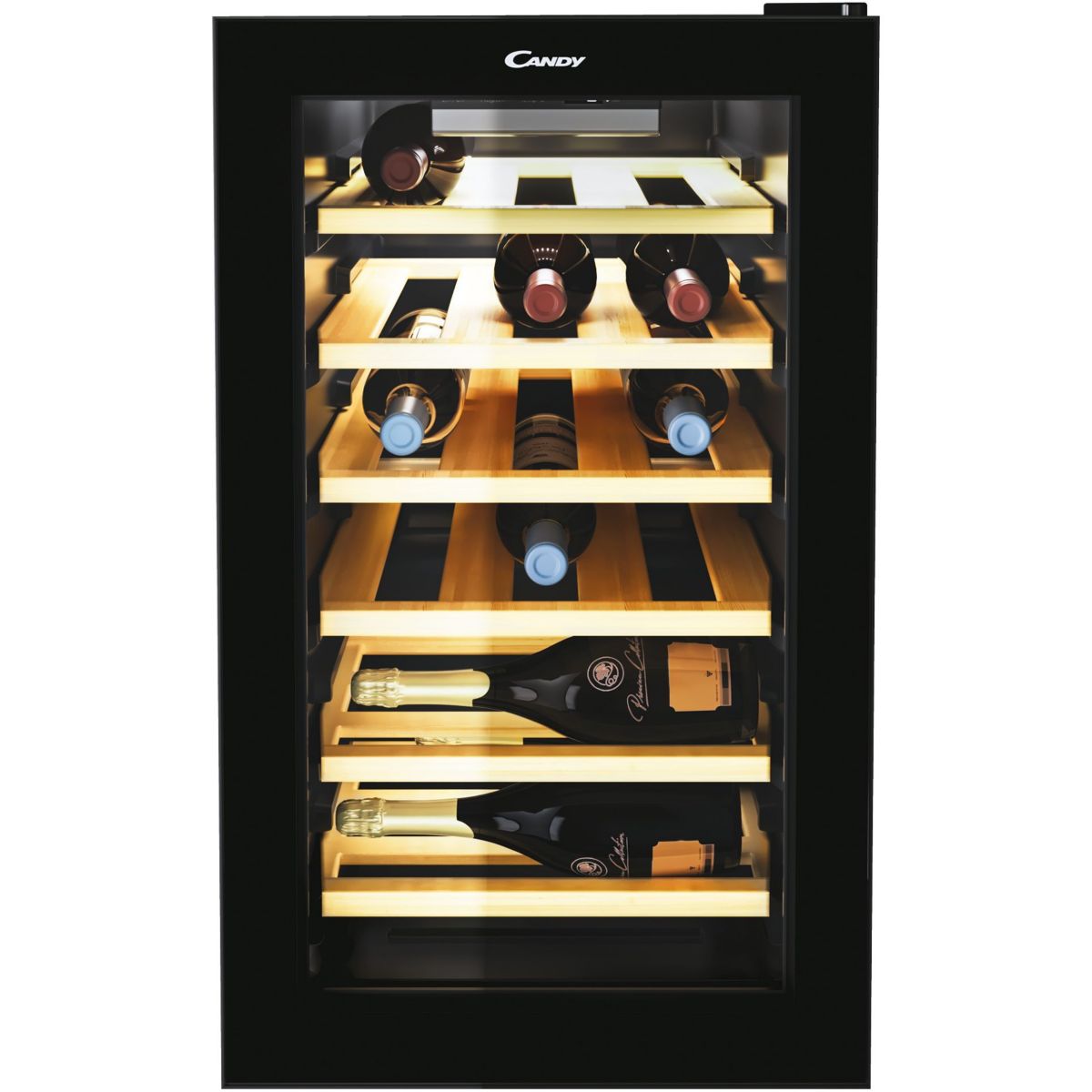 56 lattine + 19 bottiglie di refrigeratore per vino nero a doppia zona Alibaba.c