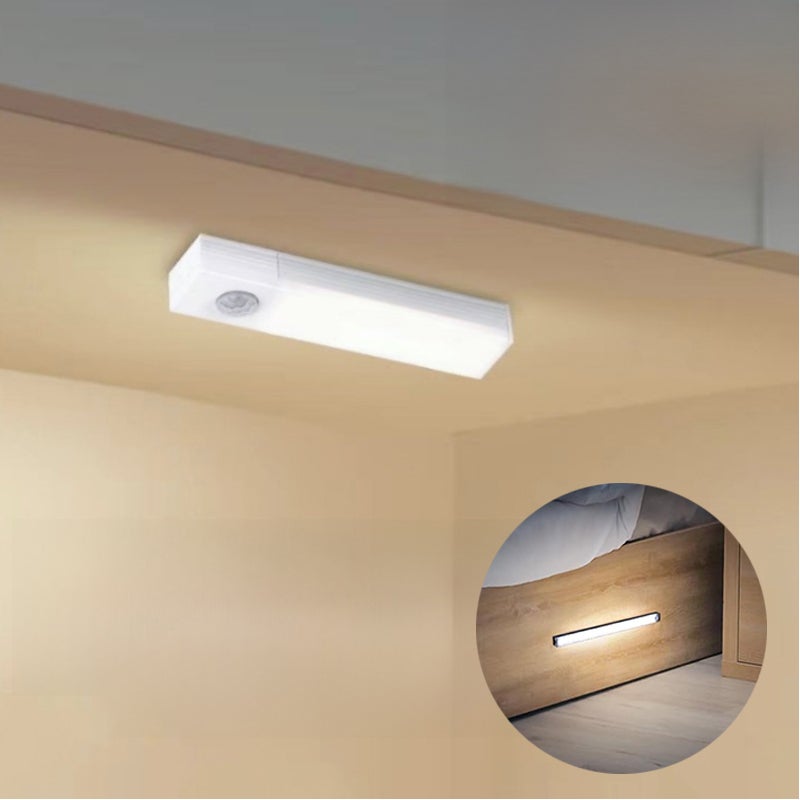 Lampa LED z czujnikiem ruchu, bezprzewodowa inteligencja, lampka nocna, ładowalna, lampka stołowa, oświetlenie szafki - białe światło - 10 cm