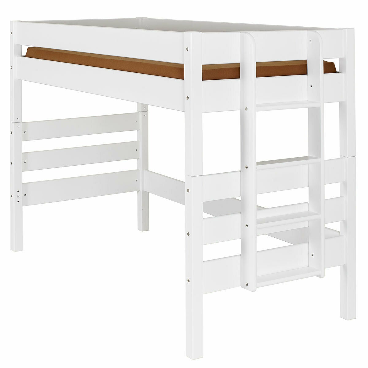 Lit Enfant 90x200cm, Lit Plat, Lit Intérieur Avec Rail, Lit Enfant Avec Rail Lit Enfant Avec 3 Etageres Blanc 92293153