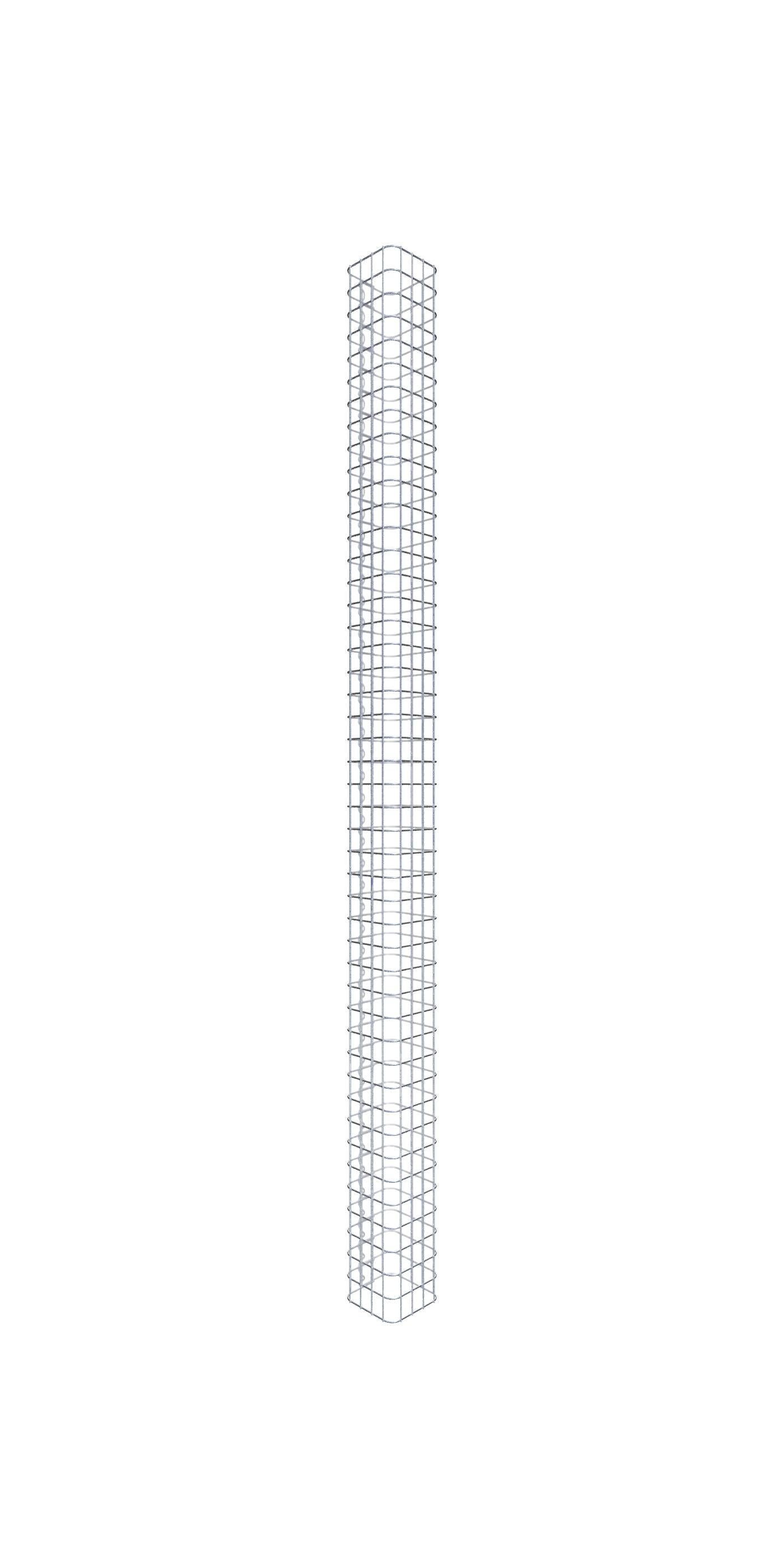Kolumna gabionowa, kwadrat 22 cm x 22 cm, wysokość 230 cm, MW 5 cm x 5 cm