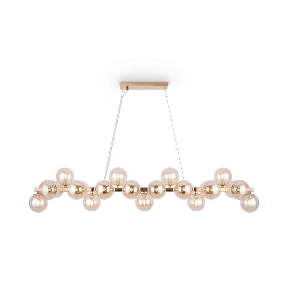 Lampa wisząca Dallas mosiężno-złota 25xG9x28W szklane kule wym: 133,9 x 23,8 x 123,5 cm szkło Maytoni