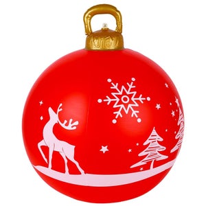 Boule de noël gonflable géante en PVC, 2 pièces, pour l'extérieur, avec lumière LED, 60cm, télécommande, boule de décoration lumineuse | Leroy Merlin Boule de noël gonflable géante en PVC, 2 pièces, pour l'extérieur, avec lumière LED, 60cm, télécommande, boule de décoration lumineuse | Leroy Merlin