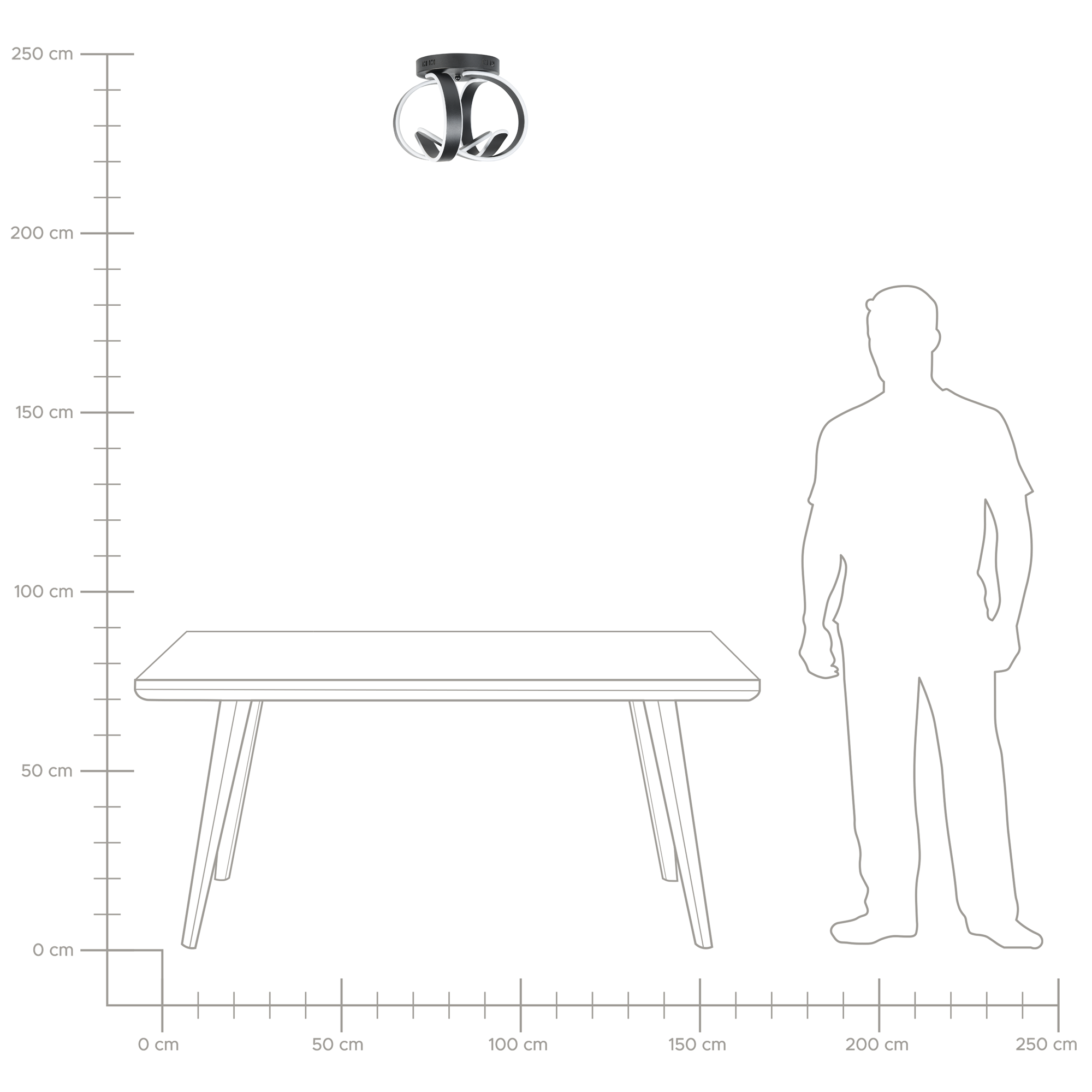Lampadario a LED NURA Metallo Nero - 8