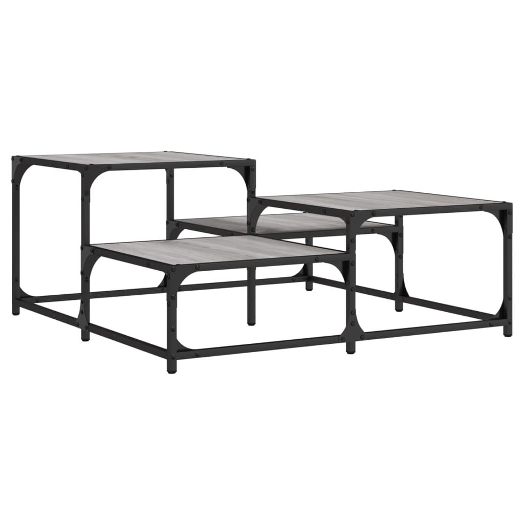 Table basse sonoma gris 87,5x87,5x40 bois d'ingénierie - 6