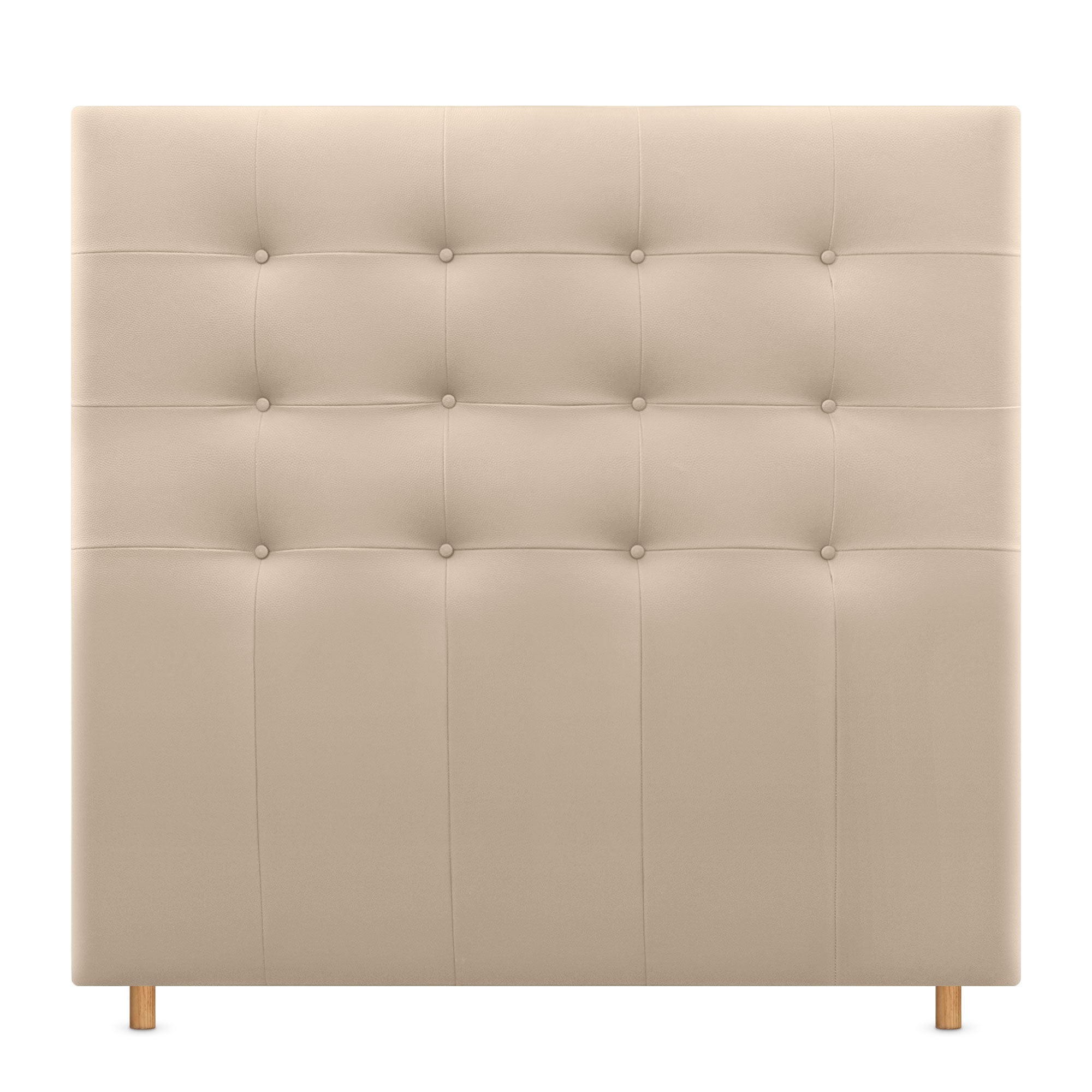 DHOME Cabeceira de cama Capitoné até ao chão Couro Sintético Estofado 8cm para Quarto de Cama (145cm, Beige) - 3