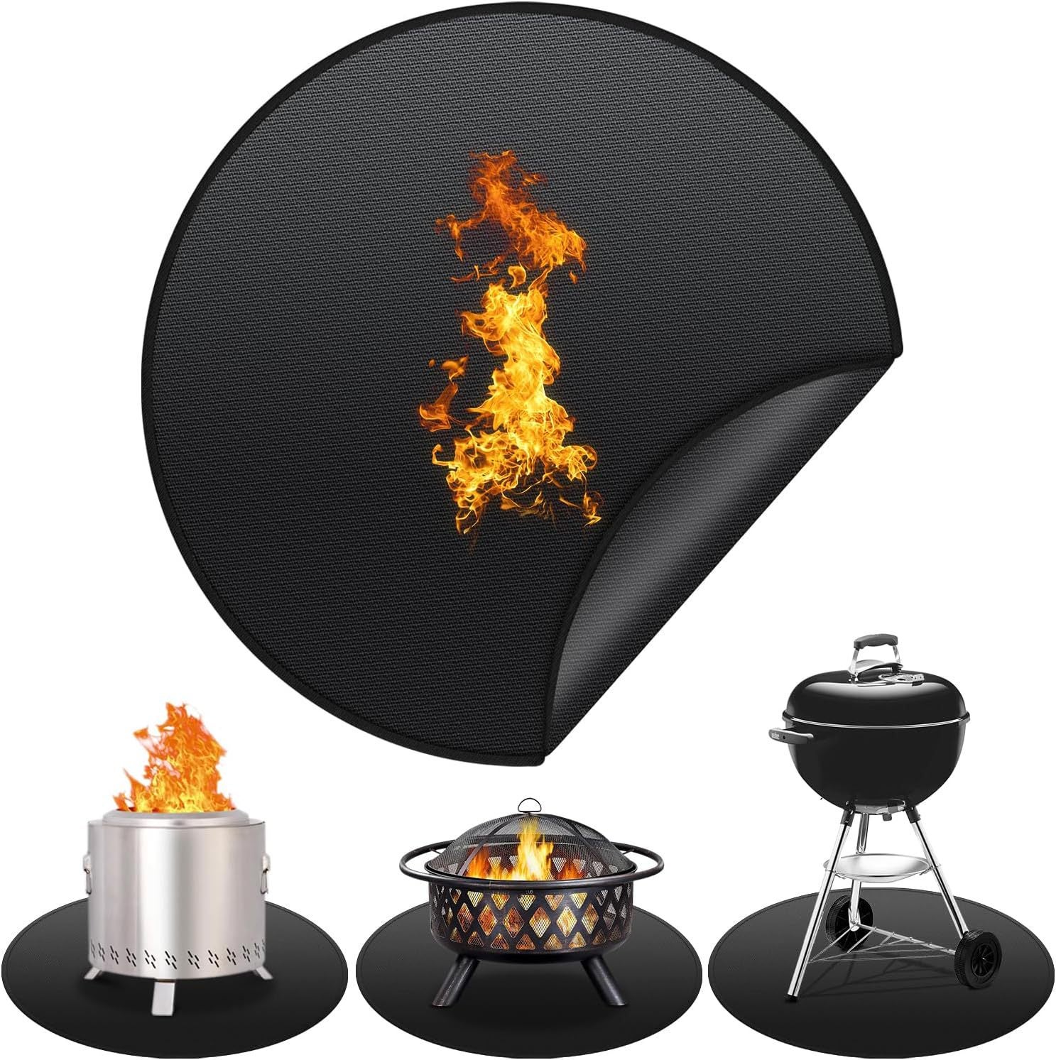 Tapis De Protection Pour Barbecue Ignifuge - Grand Tapis De Protection Contre Feu Resistant A Chaleur Pour Brasero Et Poele Pour Exterie 96223284