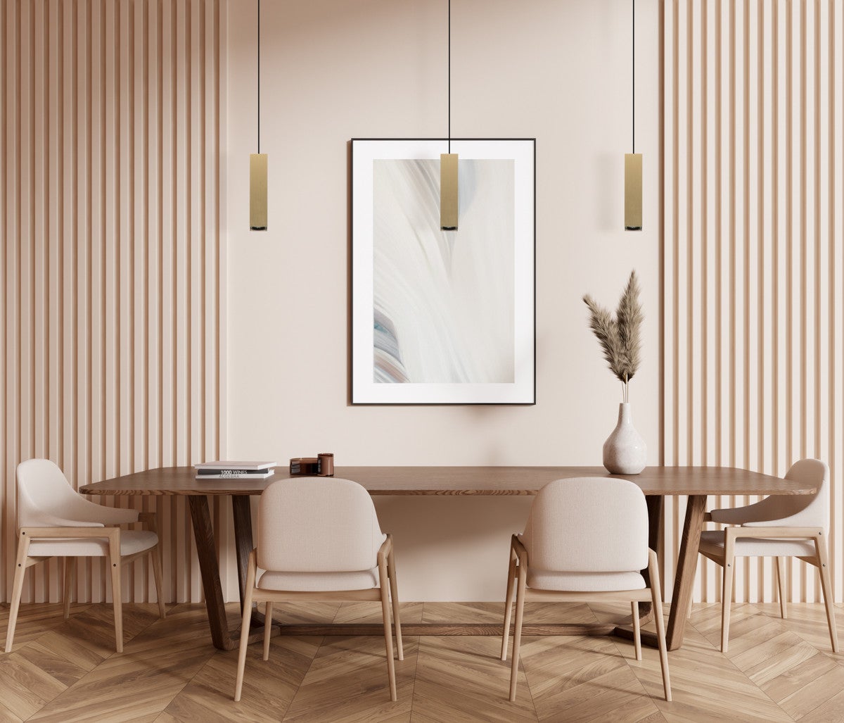 Lampa wisząca Ander mosiężno-czarna 1xGU10x10W nowoczesna wym: 130 x 5,8 x 5,8 cm aluminium Italux - 2