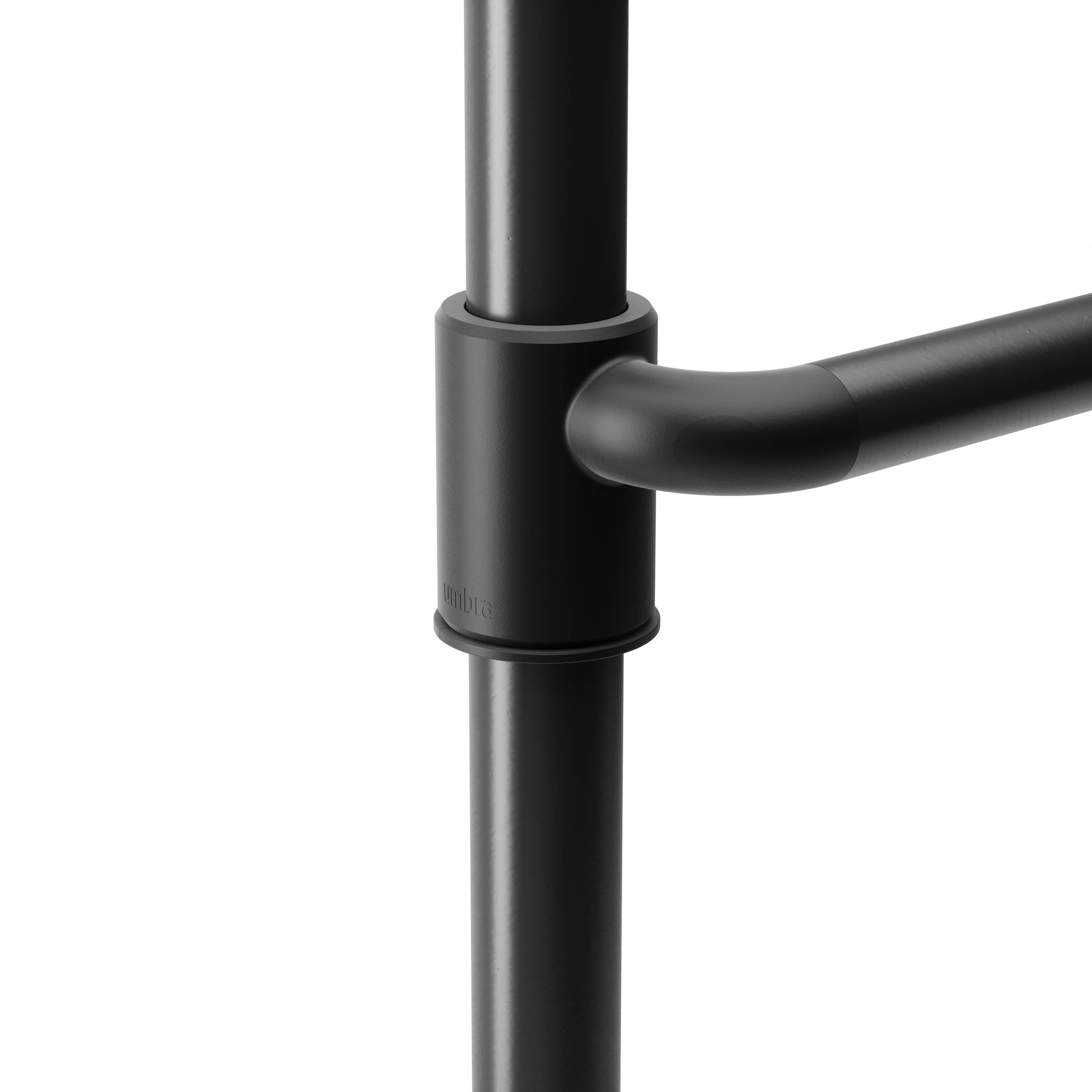 Tringle à Rideaux Tension Sol-Plafond 120-300 Cm - Séparateur De Pièce Sans Perçage Noir Ajustable 71-176 Cm