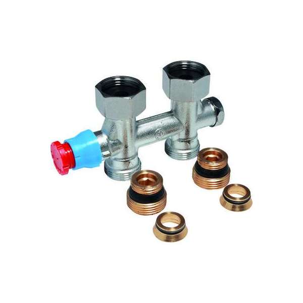 Robinet thermostatique connection centrale 3/4FX3/4 droit + R483 ...