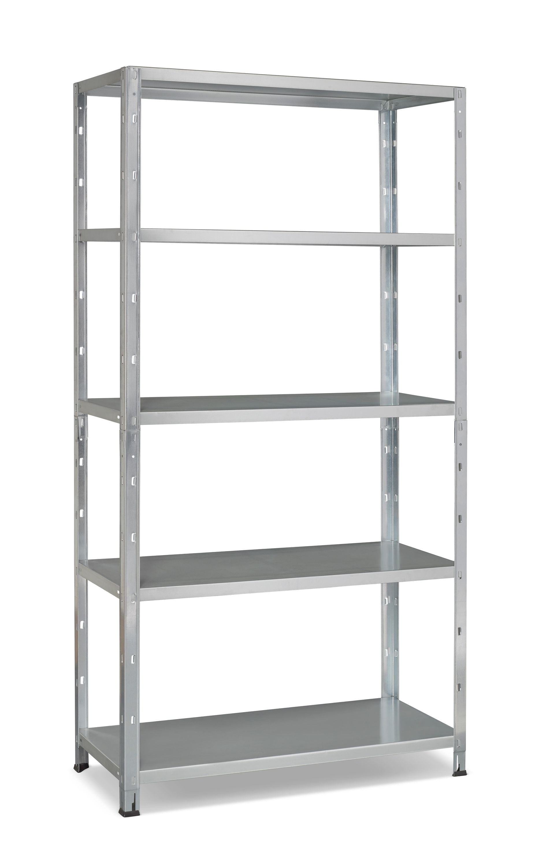 Easy étagère Métallique Bibliothèque Chromée 4 Tablettes Blanches Cm 40