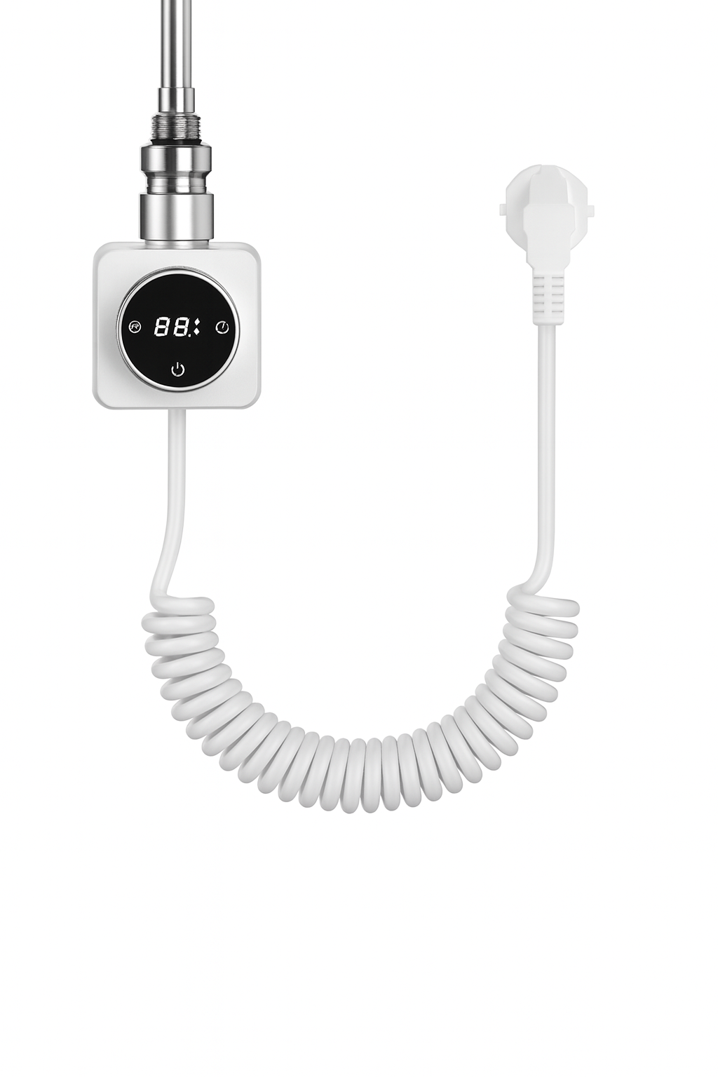 Grzałka elektryczna do grzejnika łazienkowego PREMIO 400W biała z kablem LUXRAD