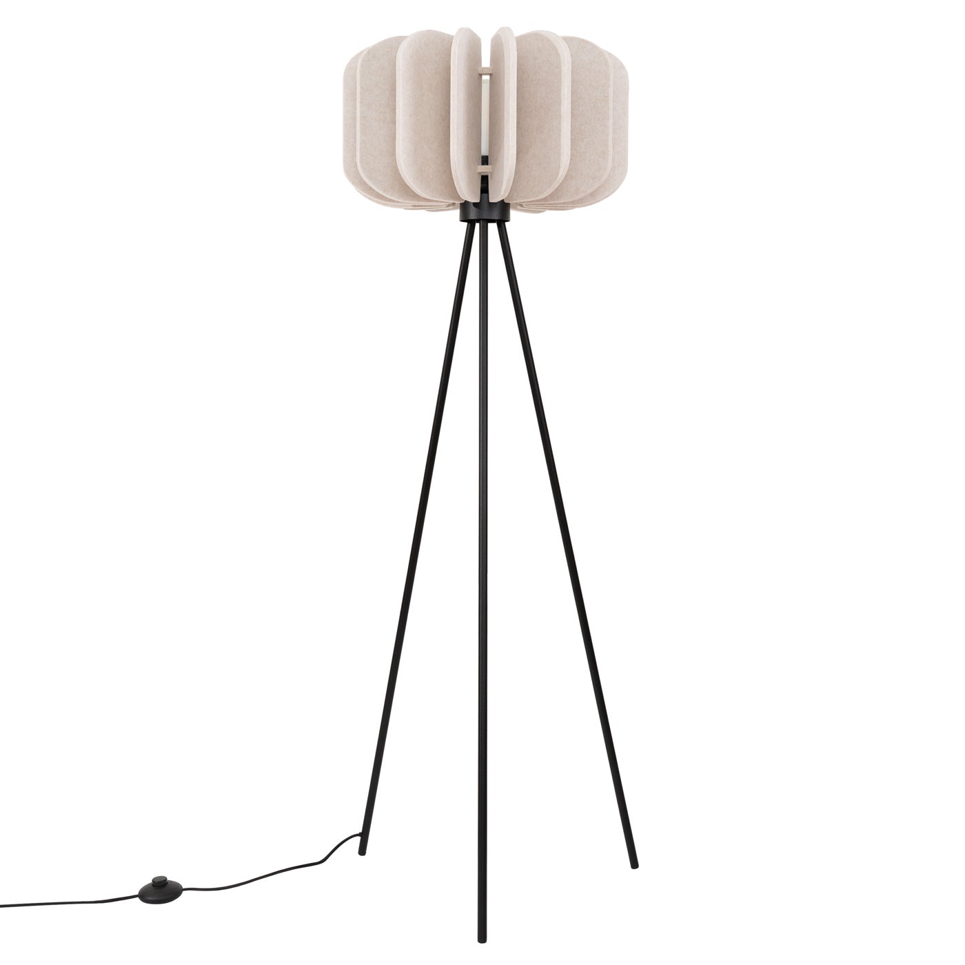 Lampa stojąca filcowa MULA beżowa 1xE27x20W filc wym:134x45x45cm IP20 Sollux Lighting
