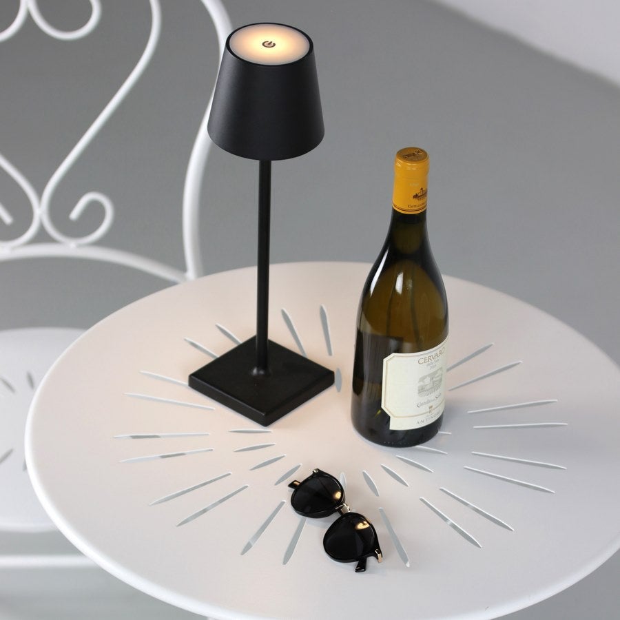 Set da giardino tavolino e sedie pieghevoli bianco 60x71 cm - 2