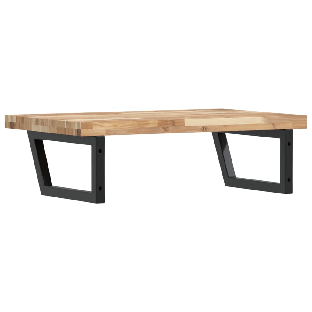 Maison Exclusive - Ripiano a Parete per Lavabo in Acciaio e Massello di Acacia - 6