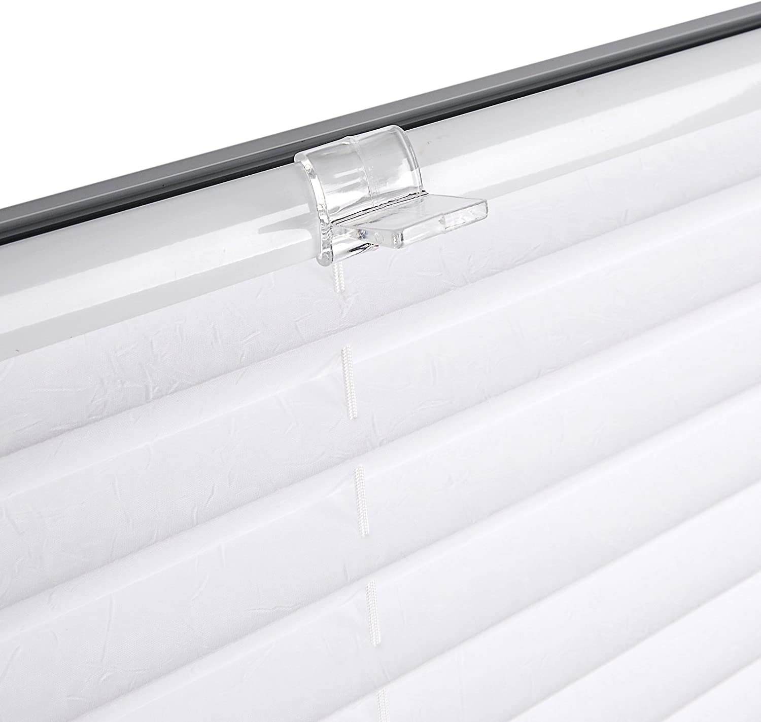 WOLTU Stores plissés, Installation Rapide et Directement sans perçage, 75x130cm Blanc - 4