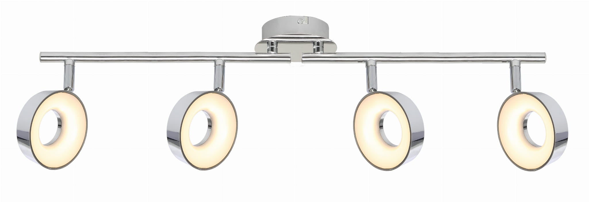 Lampa sufitowa Isla chromowana biała LED 16W 3000K 800lm wym: 19 x 71 x 10 cm metal Candellux