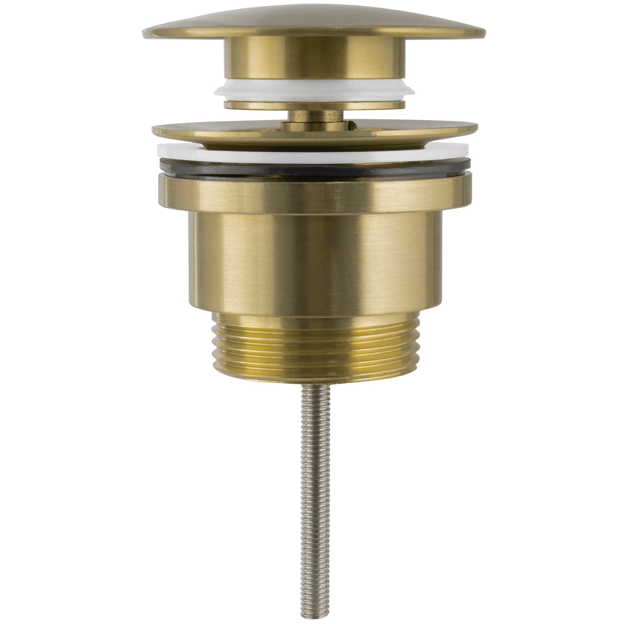 Valaz Robinet clic-clac pour lavabo rond ou bidet, or brossé - 2