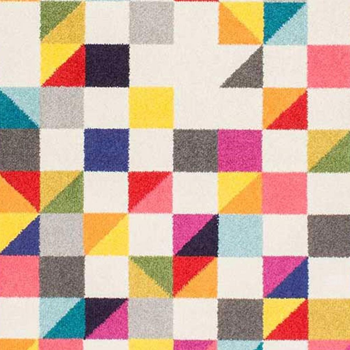 tapis salon 160x230 tissé multicolore rectangle motif géométrique LYN6 BOUTIK - 3