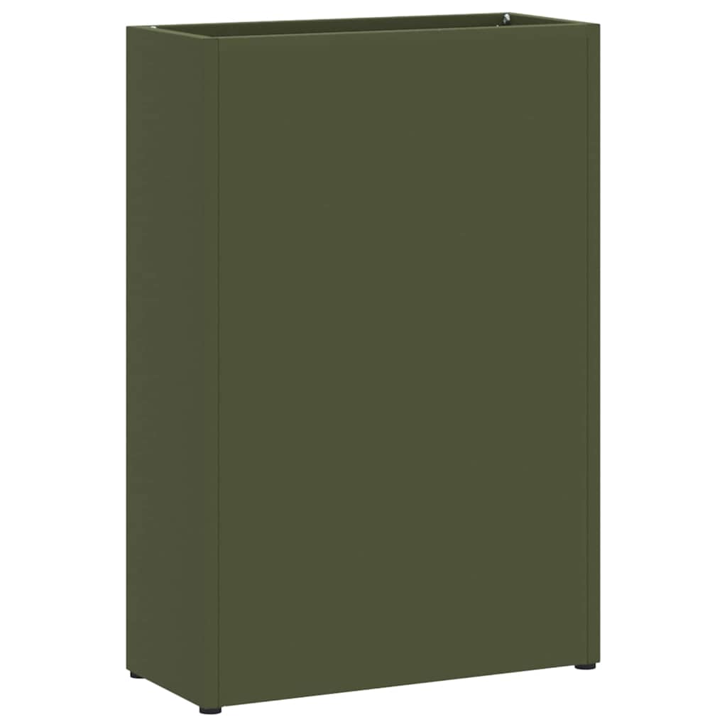 Porte-parapluie vert olive pour l'entrée, 28 × 12 × 41 cm - 2