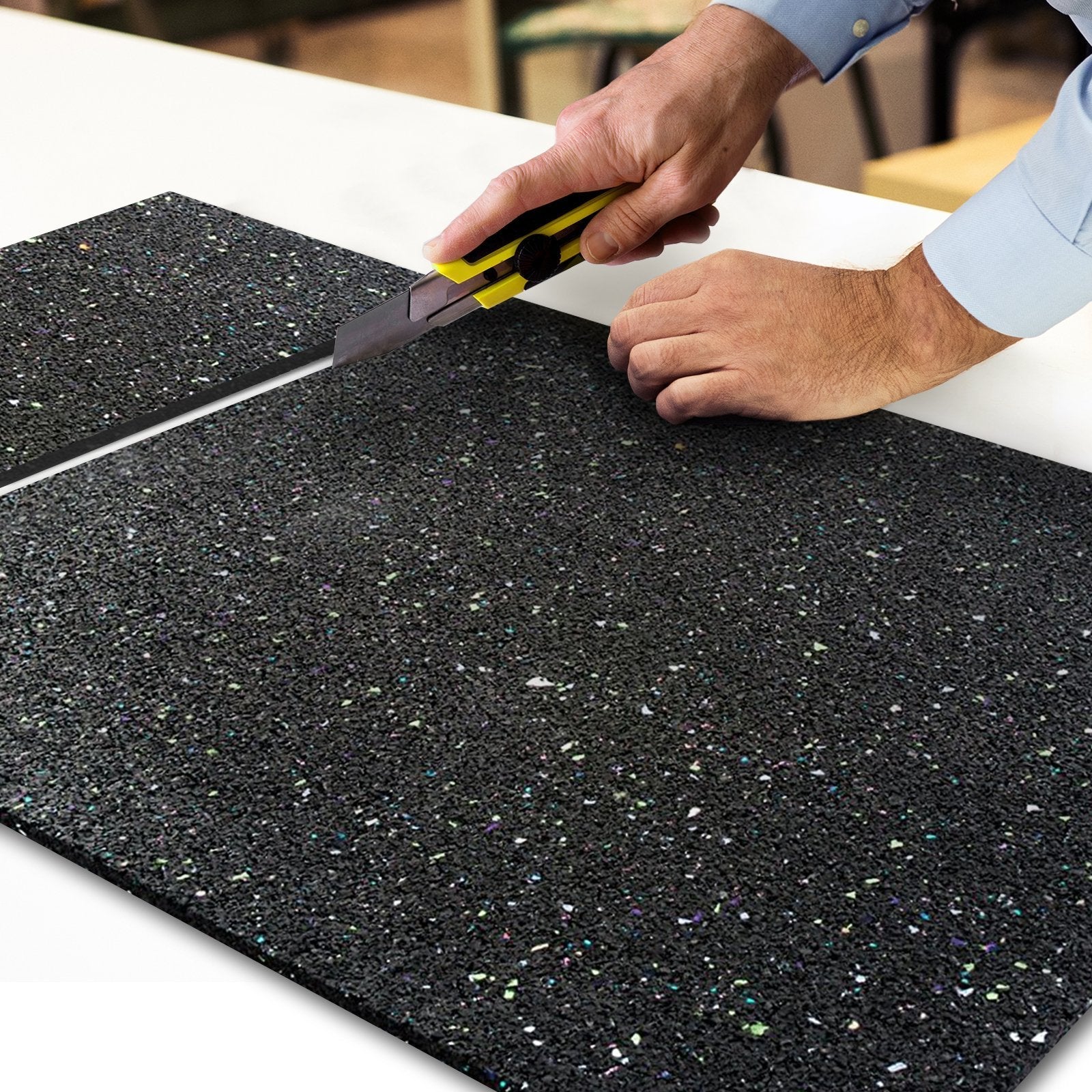 Tapis Anti-Vibration en caoutchouc recyclé | Épaisseur : 5 mm, 60 x 60 cm - 4