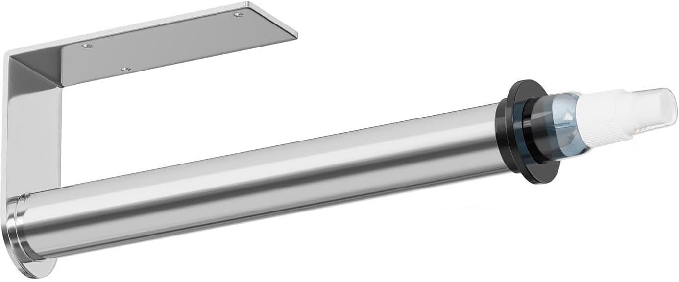 Uchwyt na papier toaletowy ze spryskiwaczem – praktyczny uchwyt ze stali nierdzewnej do kuchni ze zintegrowanym uchwytem na spryskiwacz