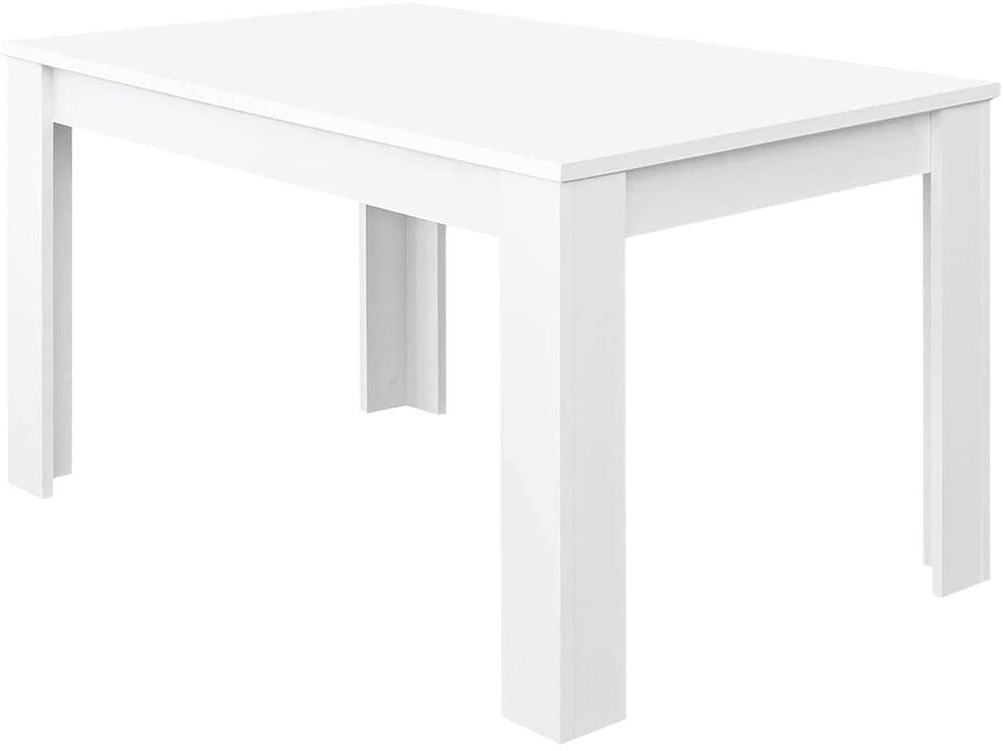 Mobelcenter – Mesa de Salón/Comedor Extensible Kendra – Ancho: 140 cm x Fondo: 90 cm x Alto: 78 cm – Ancho Extendida: 190 cm (Blanco Brillo) - (0486) - 10