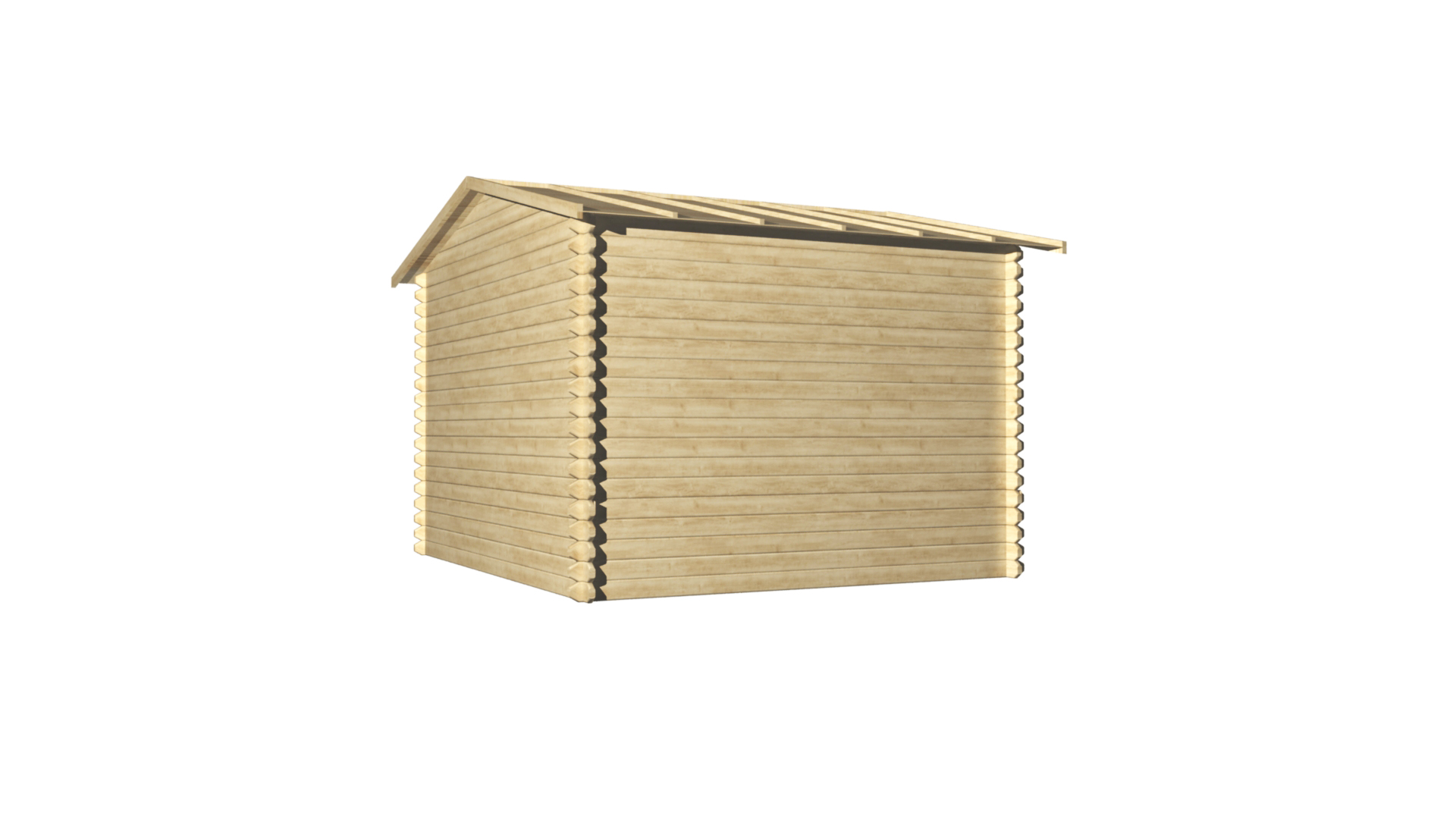 Abri de jardin en bois brut, ep 19mm, surface utile 7.62m² INT019 / INEKSA - 7