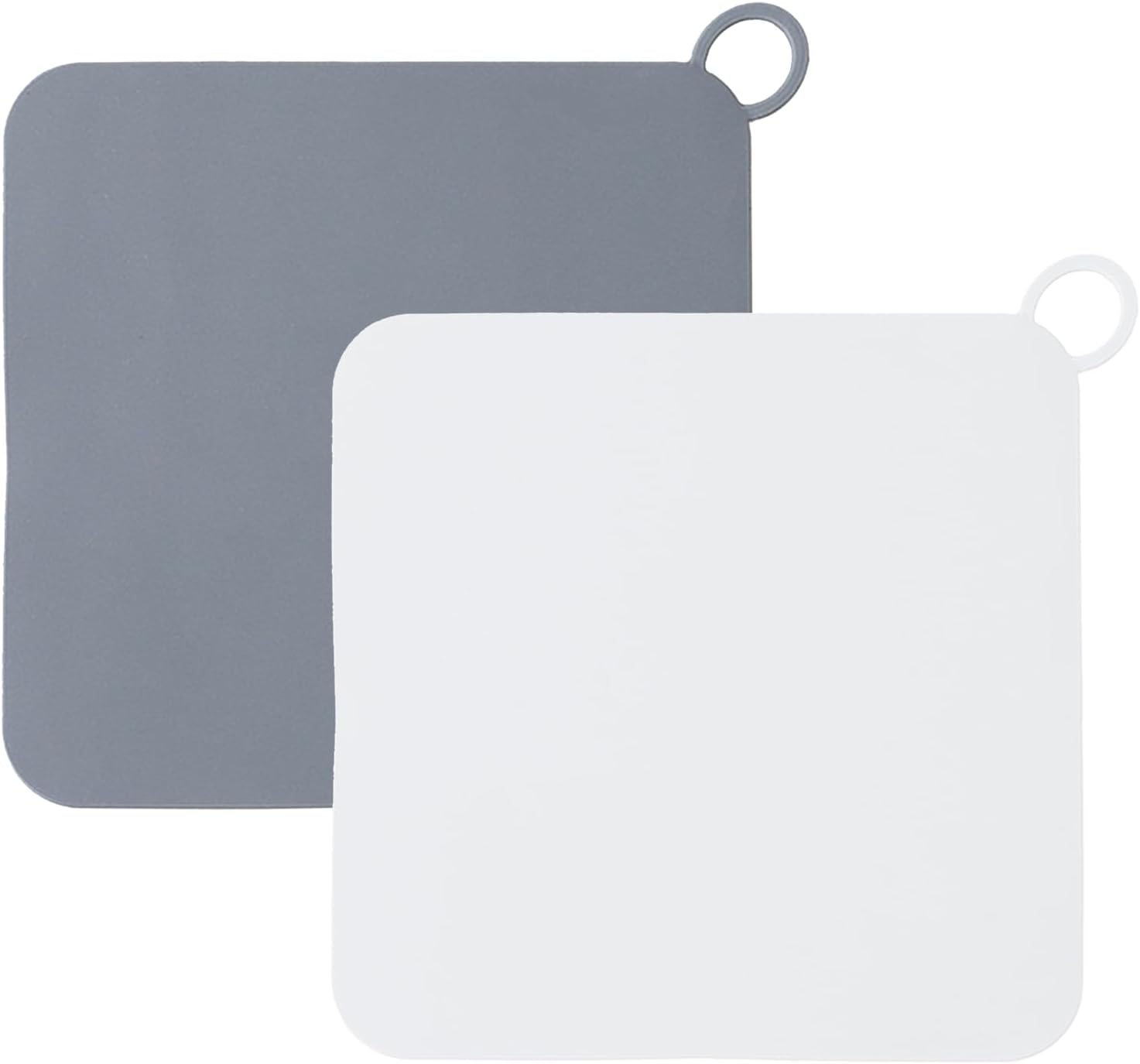 4 Bouchons De Vidange En Silicone Anti-odeurs - 20x20cm - Pour éviers, Douches, Salles De Bain, Cuisine - Blanc Et Gris