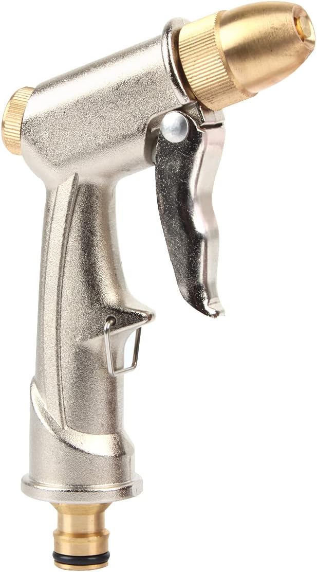 Metalowy pistolet do podlewania ogrodów, wysokociśnieniowy pistolet na wąż do podlewania (krótki)