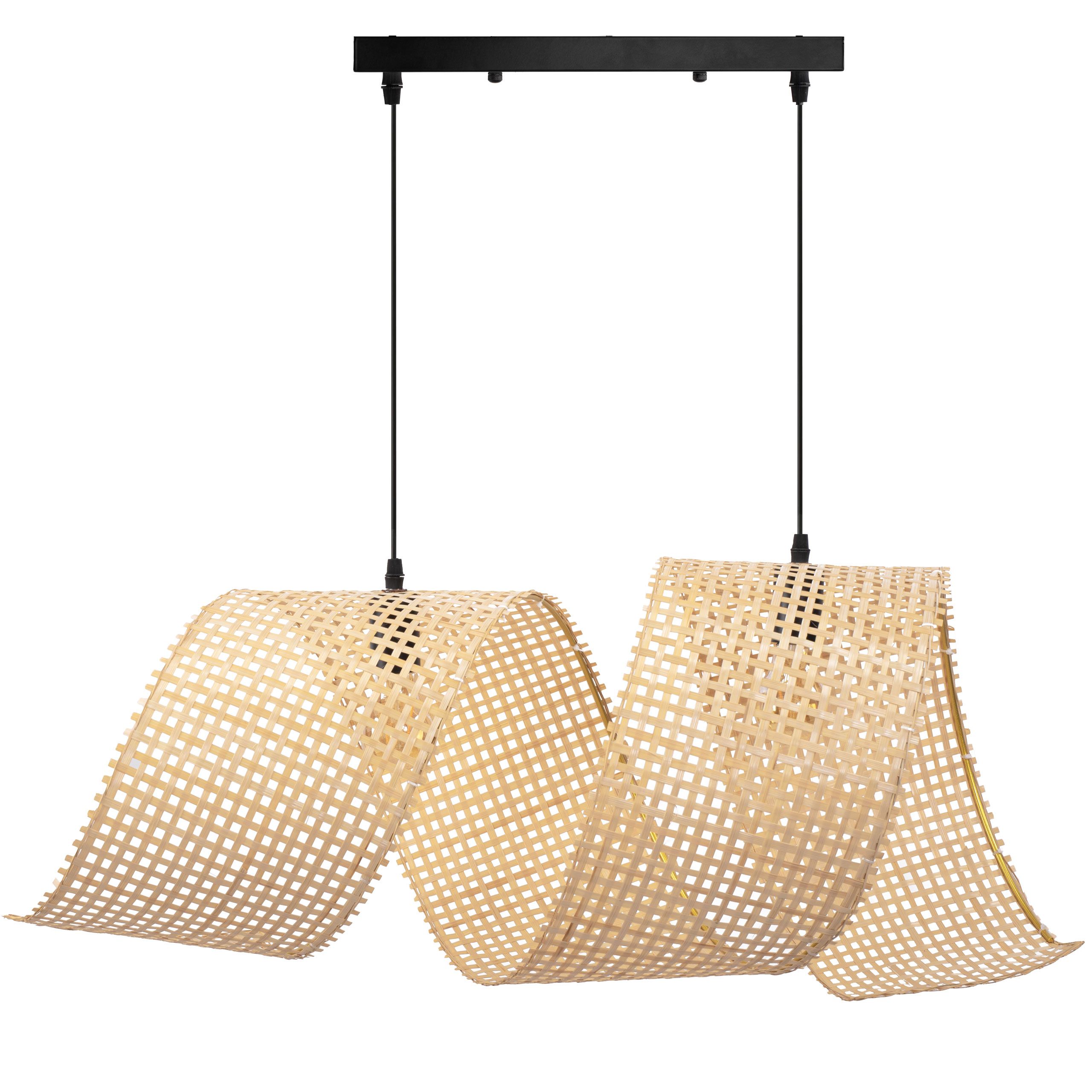Lampa Sufitowa Wisząca Toolight App1644-2Cp Spiral Boho Beżowy 85Cm