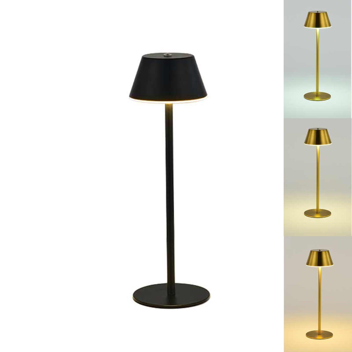 Bojim Lampe De Table LED Exterieure Tactile Sans Fil Rechargeable