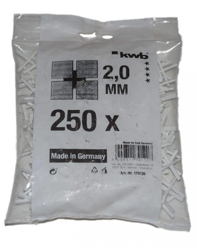250 Croisillons De Carrelage Sidamo En T - 2mm, Blister