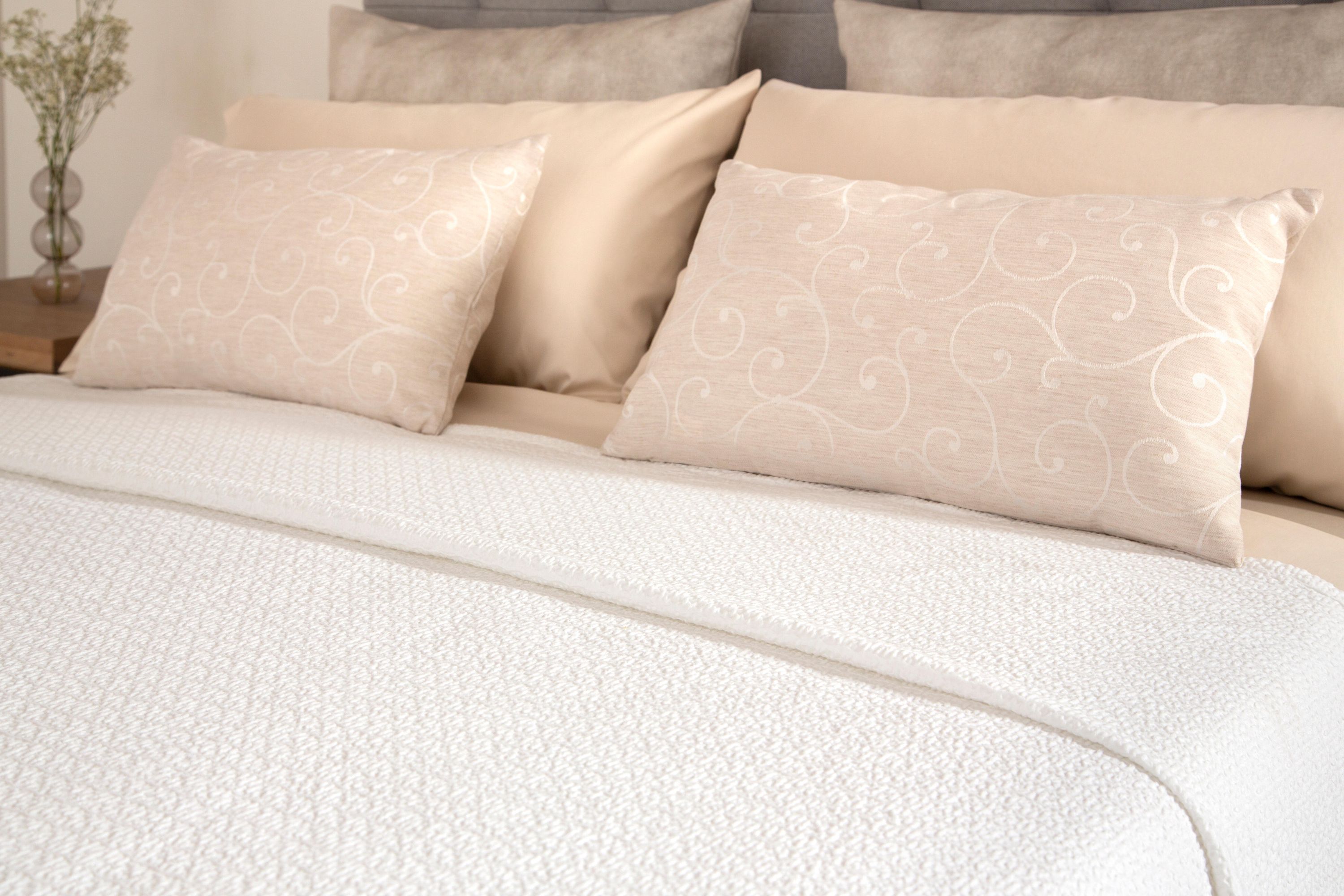 Lençol de cima Bordón INSPIRE algodão 300 fios marfim cama 135 cm - 6