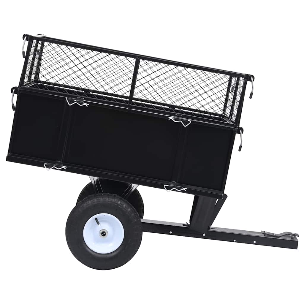 Przyczepka do kosiarki ogrodowej z odchylaną platformą 150 kg vidaXL - 2