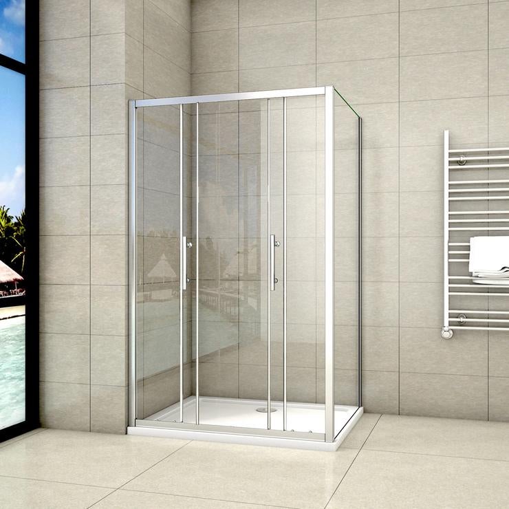 Aica Cabine De Douche 160x70x190cm Porte De Douche À L'accès Au Centre + Paroi Latérale - 3
