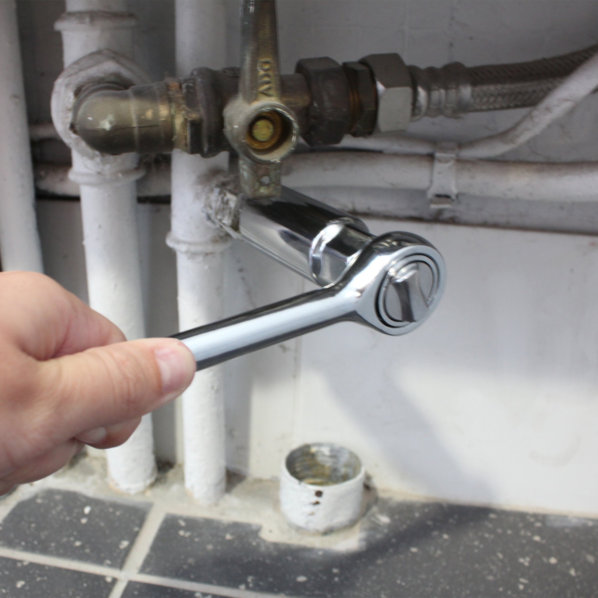 FISHTEC Chiave a cricchetto universale, Cromo vanadio, Adatta a tutti i tipi di dadi e bulloni - 6